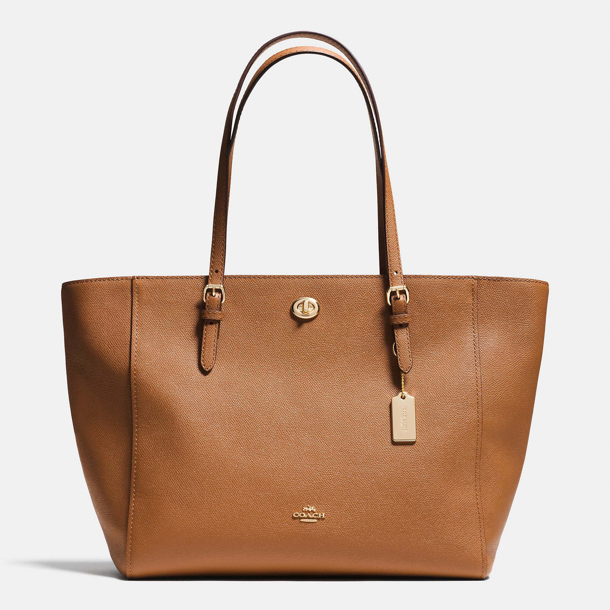 Coach Turnlock Tote In Crossgrain Leather | Women